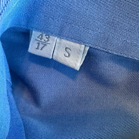 Ermenegildo Zegna Button-Down Dress Shirt Long Sleeve 100% Cotton Size 43 17 - Picture 11 of 13